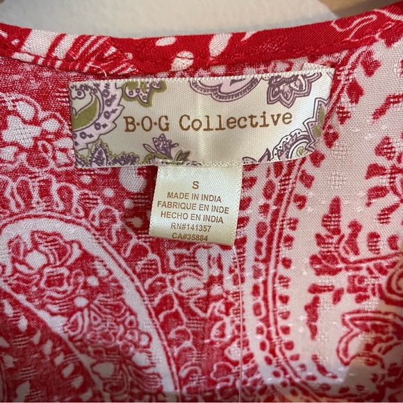 Band Of Gypsies Tribal Print Wrap Blouse, NWT - Picture 8 of 9